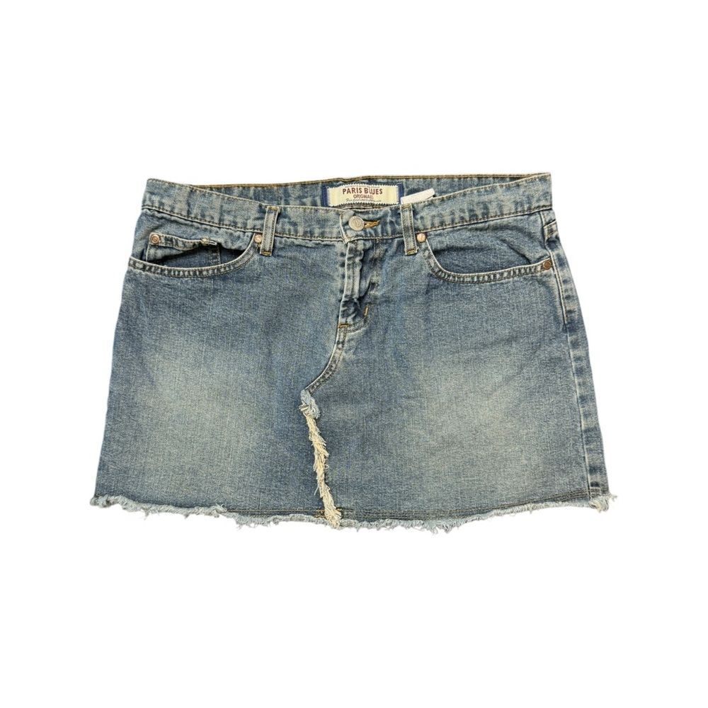 Y2K Paris Blues Blue Denim Mini Skirt Size 11